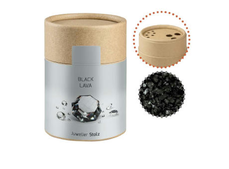 Gewürzmischung Black Lava Salz, ca. 135g, Biologisch abbaubarer Eco Pappstreuer Midi