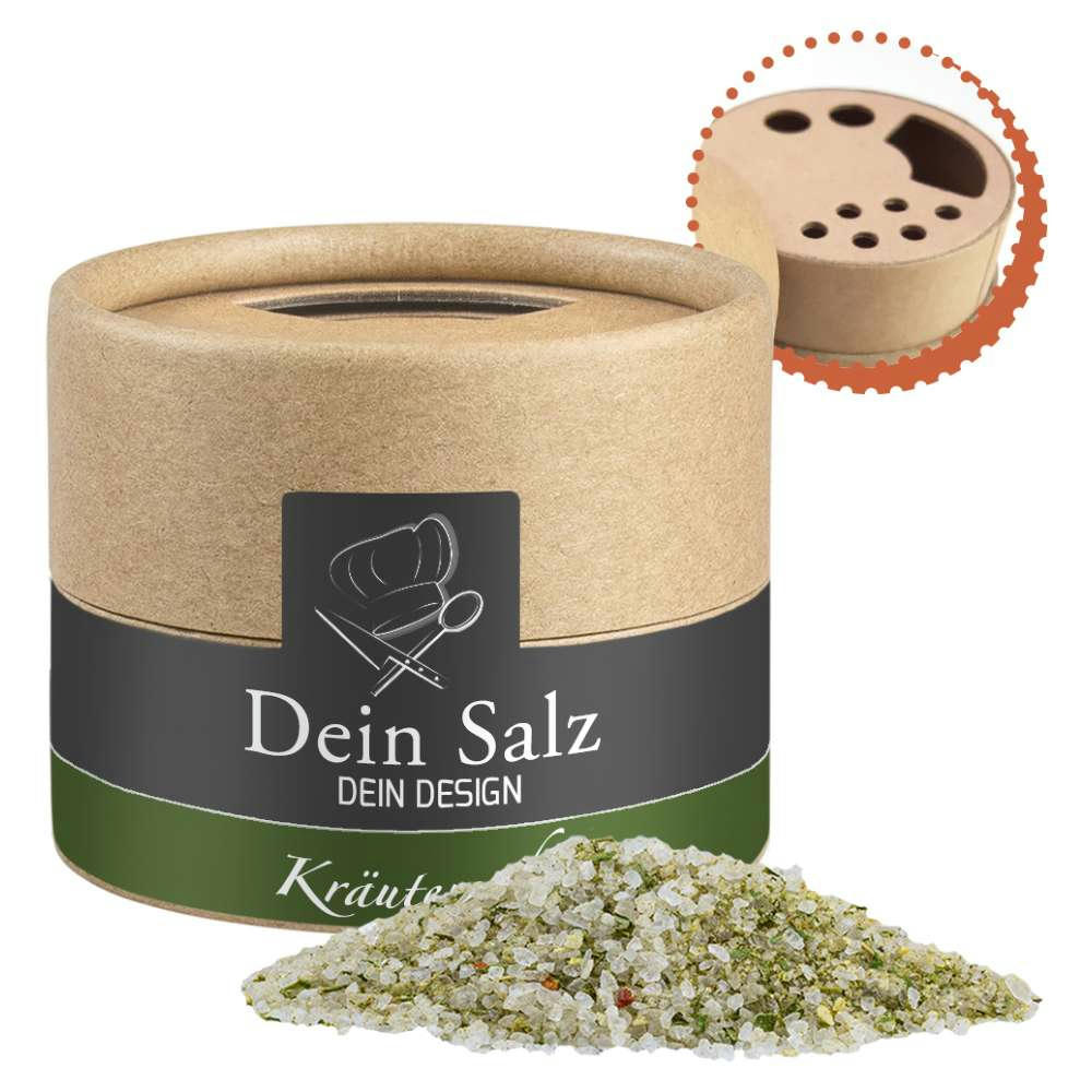 Kräutersalz, ca. 55g, Biologisch abbaubarer Eco Pappstreuer Mini