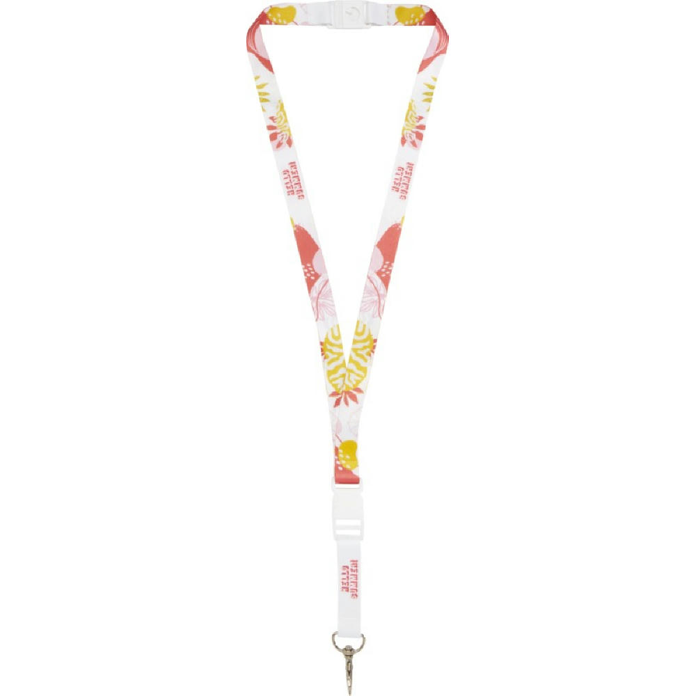 Balta lanyard en sublimación con hebilla desmontable y cierre de seguridad
