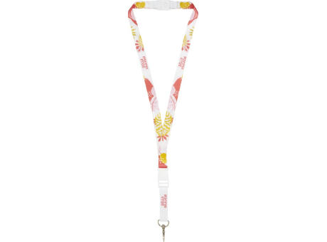Balta lanyard en sublimación con hebilla desmontable y cierre de seguridad