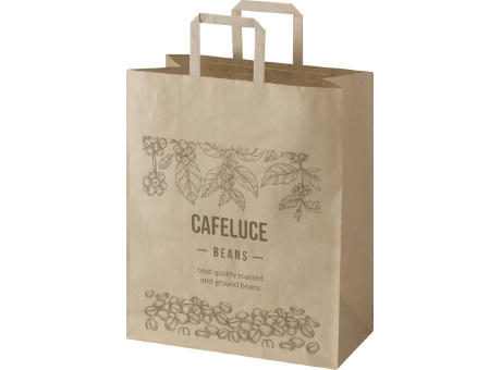Bolsa de papel de 80-90 g/m2 con asas planas - 32 x 17 x 39 cm Kraft