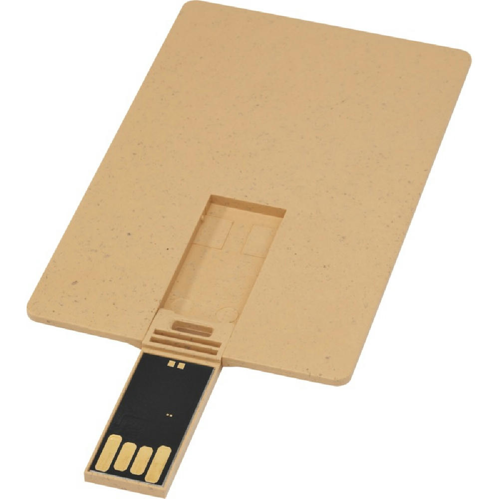 USB con forma de tarjeta de crédito rectangular biodegradable