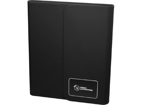 Libreta A5 con batería externa inalámbrica de 5 W y 4000 mAh y logotipo retroiluminado SCX.design O18