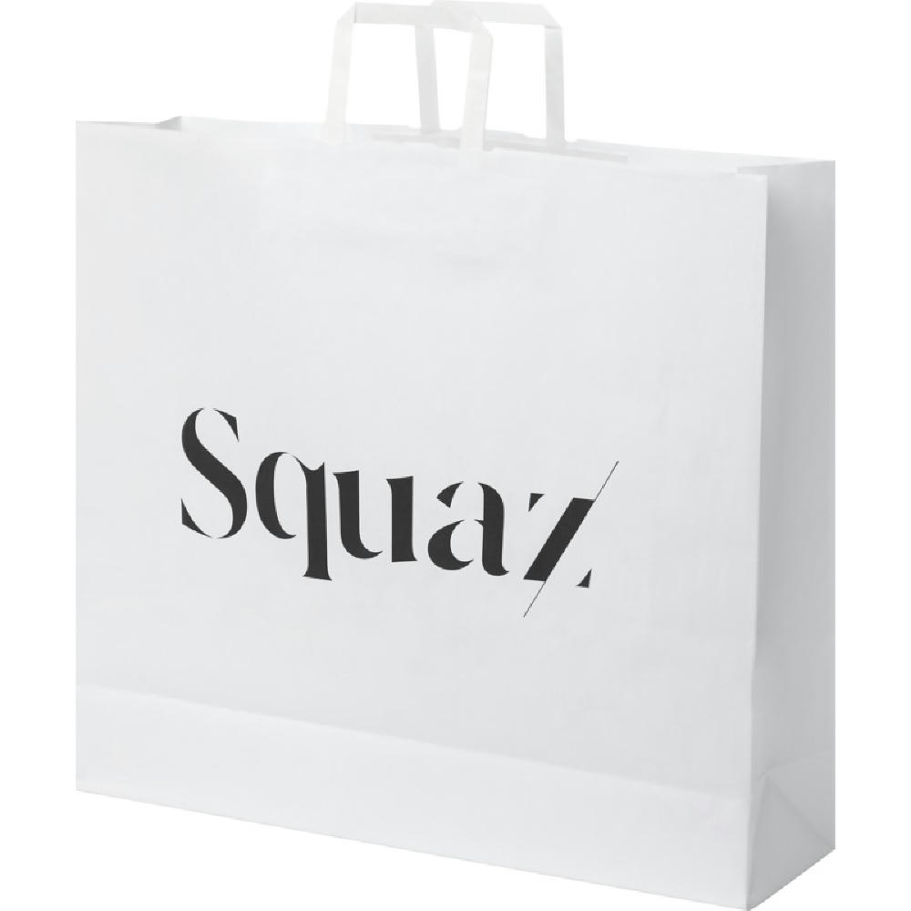 Bolsa de papel kraft 90-100 g/m2 con asas planas, 49.5 x 14 x 44 cm