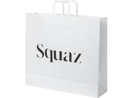 Bolsa de papel kraft 90-100 g/m2 con asas planas, 49.5 x 14 x 44 cm