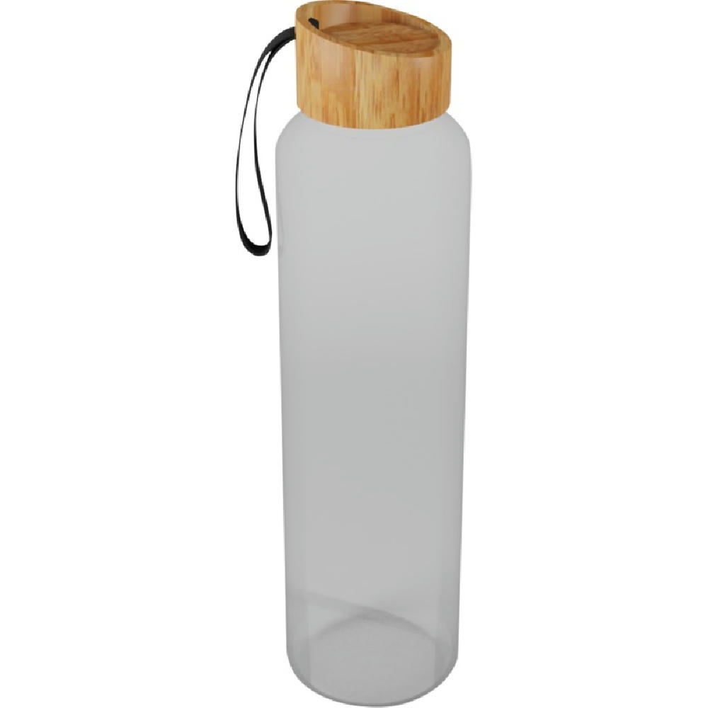 SCX.design D21 550 ml Borosilikat Glasflasche mit recycelter Silikonhülle und Bambusdeckel