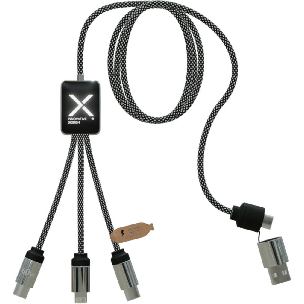 SCX.design C33 60W Typ C Ladekabel mit doppeltem Leuchtlogo 