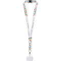 Addie RPET Sublimation Lanyard mit Telefonhalterung und Sicherheitsverschluss