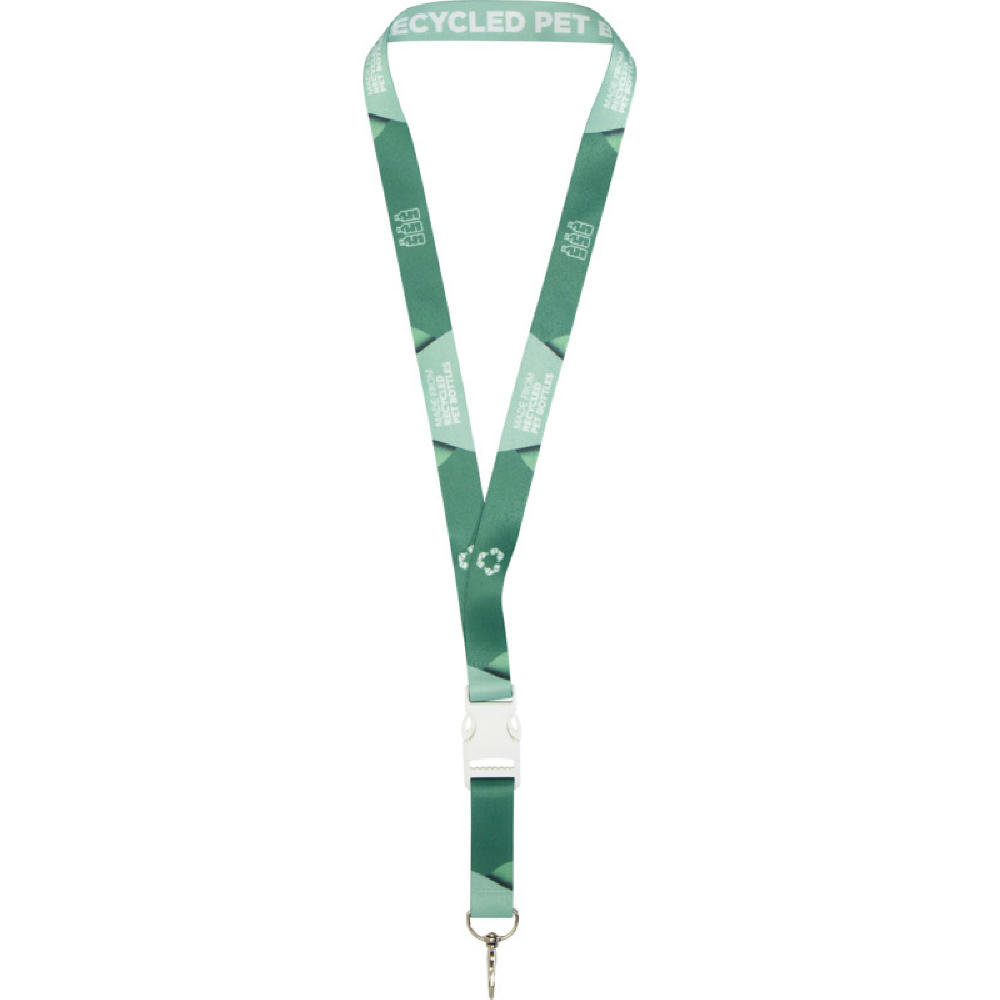 Bucks Sublimation Lanyard mit Schnappverschluss aus recyceltem PET Kunststoff