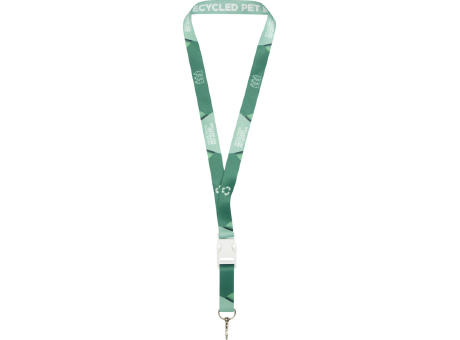 Bucks Sublimation Lanyard mit Schnappverschluss aus recyceltem PET Kunststoff