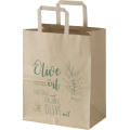 Kraft 80 g/m² Papiertasche mit flachen Griffen – 25 × 15 × 32 cm