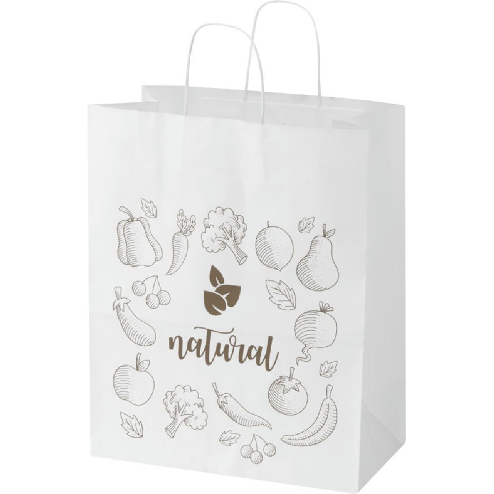 Kraft 80–90 g/m² Papiertasche mit Kordelgriffen – 32 × 17 × 39 cm