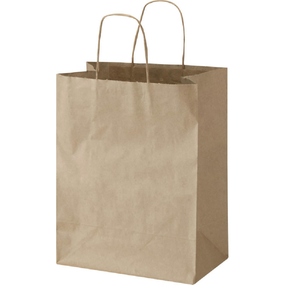 Kraft 80–90 g/m² Papiertasche mit Kordelgriffen – 25 × 15 × 32 cm