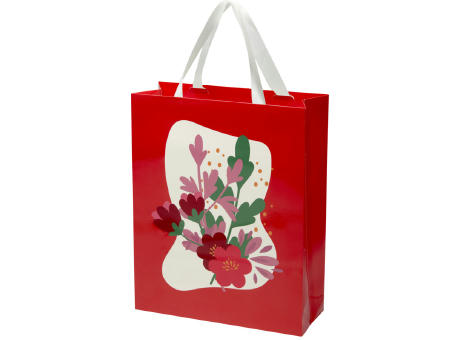 Smartfold Papiertüte, 210 g/m², mit Bandgriffen und matter Laminierung – 31 x 12 x 39 cm