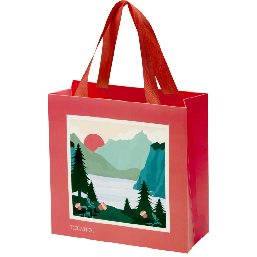 Smartfold Papiertüte, 210 g/m², mit Bandgriffen und Glanzlaminierung – 24 x 10 x 24 cm