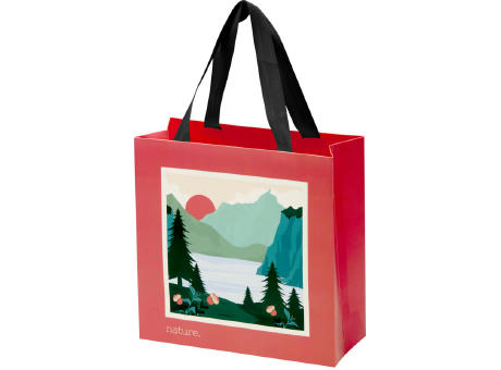 Smartfold Papiertüte, 210 g/m², mit Bandgriffen und matter Laminierung – 24 x 10 x 24 cm