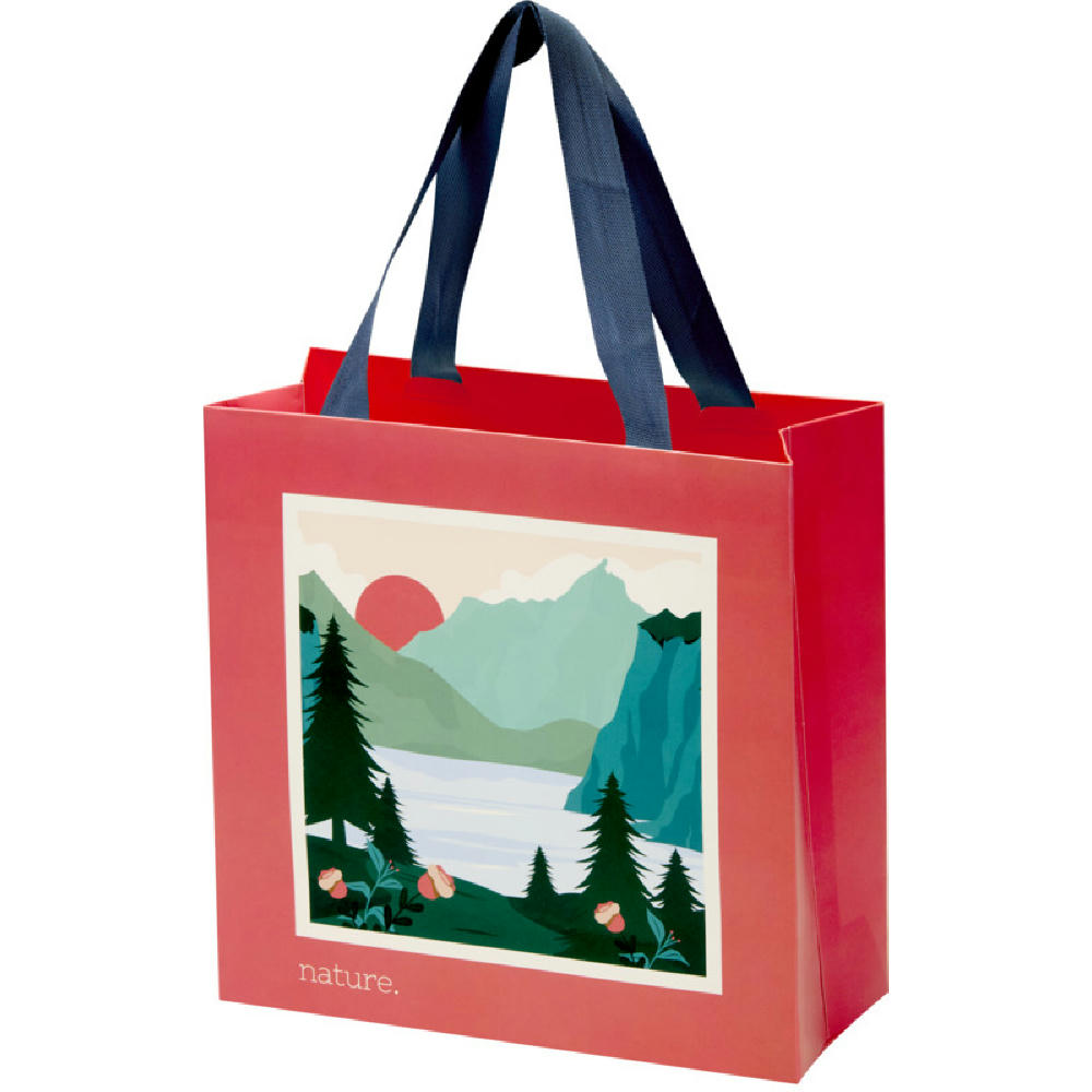 Smartfold Papiertüte, 210 g/m², mit Bandgriffen und matter Laminierung – 24 x 10 x 24 cm