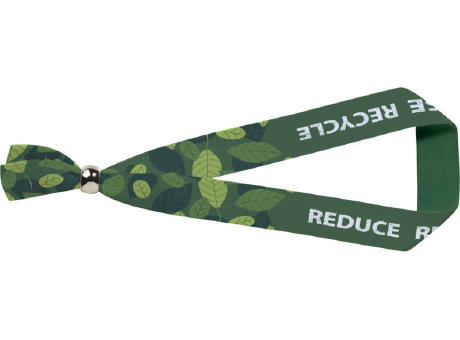 Evi Sublimation Festival Armband mit Metallverschluss aus recyceltem PET Kunststoff