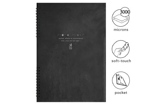 EcoNotebook NA5 wiederverwendbares Notizbuch mit PU Kunstledercover