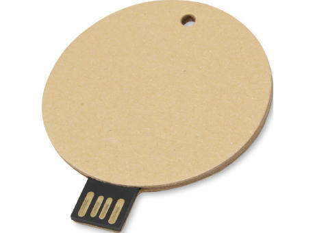 USB-Stick 2.0 rund aus recyceltem Papier