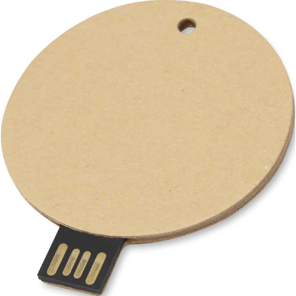 USB-Stick 2.0 rund aus recyceltem Papier