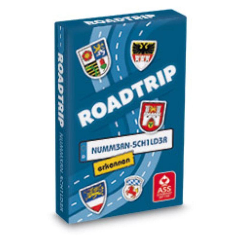 Reisespiel "Road Trip" - Nummern Schilder, 33 Blatt, in Faltschachtel