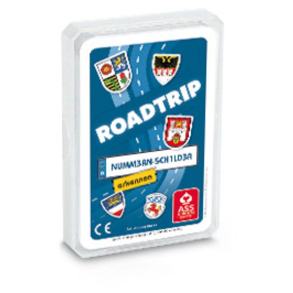 Reisespiel "Road Trip"  - Nummern Schilder, 33 Blatt, im Kunststoffetui