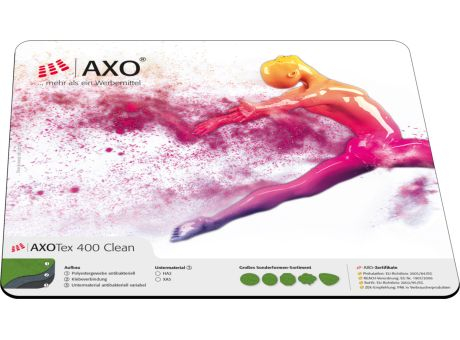 Mousepad AXOTex Clean 400, 20 x 20 cm quadratisch, 2,4 mm dick