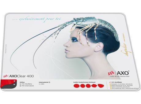 Mousepad AXOClear 400, 24 x 19,5 cm rechteckig, 0,9 mm dick