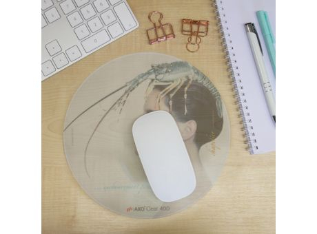 Mousepad AXOClear 400, 21 cm rund, 0,9 mm dick