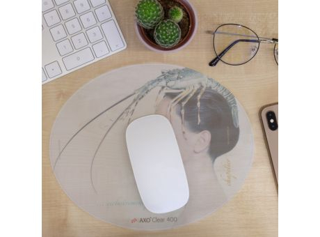 Mousepad AXOClear 400, 24 x 19,5 cm oval, 0,9 mm dick