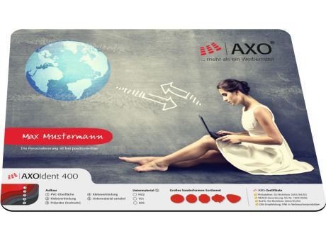 Mousepad AXOIdent 400, 20 x 20 cm quadratisch, 1,4 mm dick