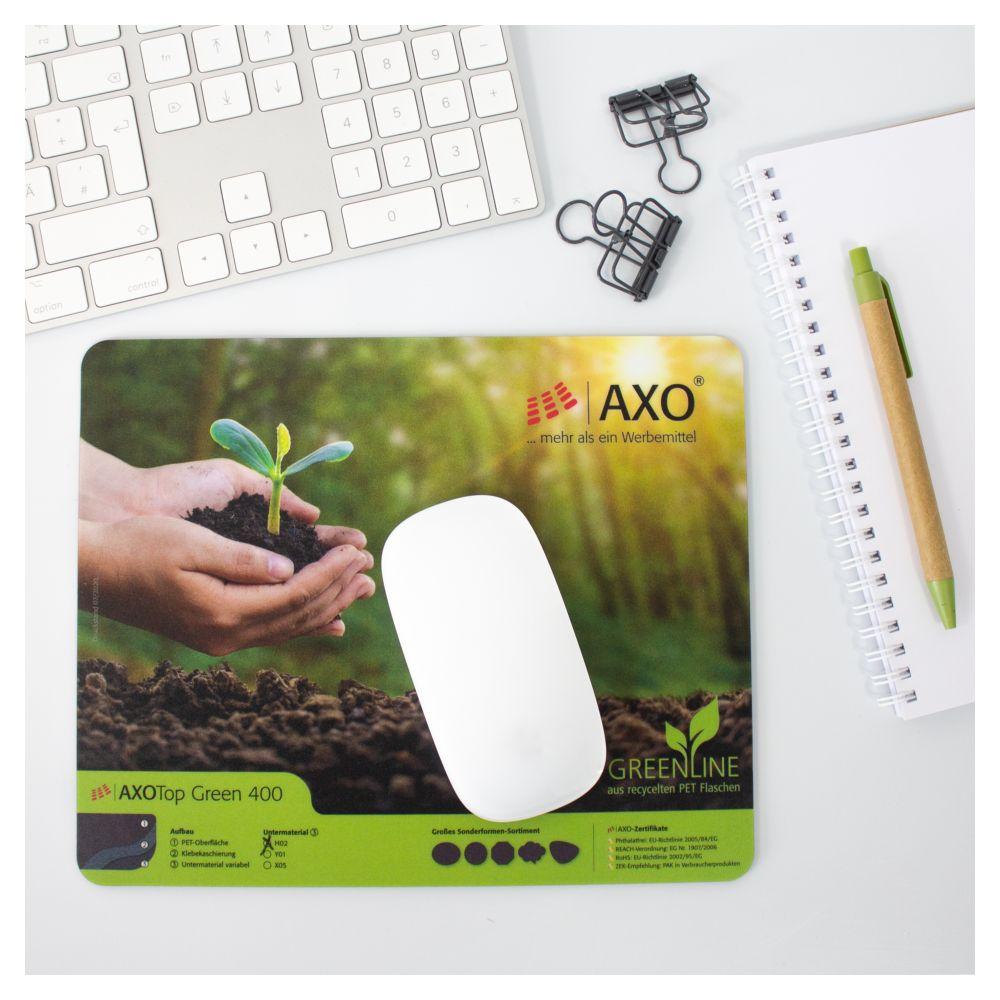 AXOPAD® Mousepad AXOTop Green 400, 24 x 19,5 cm rechteckig, 2,4 mm dick