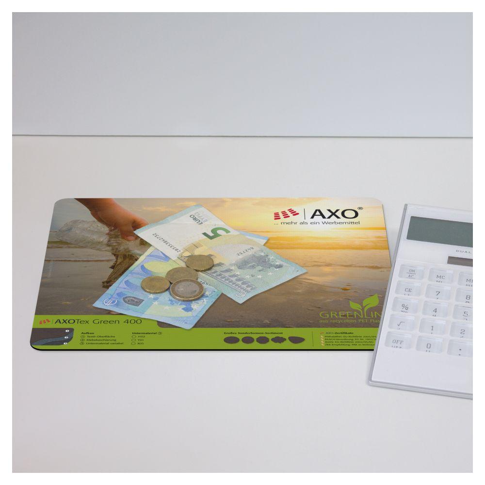 AXOPAD® Zahlmatte AXOTex Green 600, 24 x 19,5 cm rechteckig, 2,4 mm dick