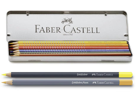 6 Buntstifte Colour Grip oder Goldfaber im Metalletui