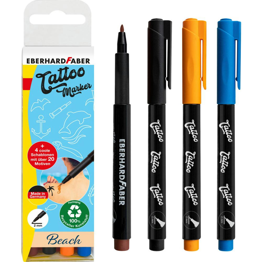 Tattoostifte Set Beach 4er Etui