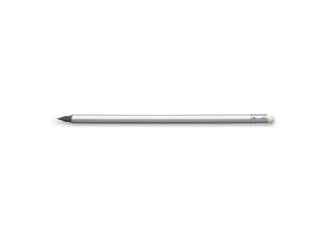 Design Bleistift Silber mit Radiertip