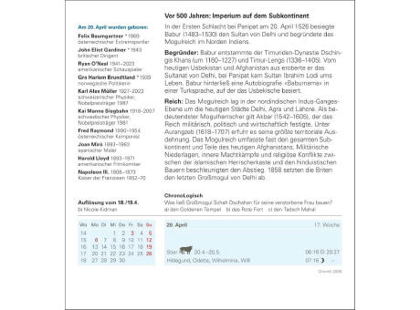 Chronik Tagesabreißkalender