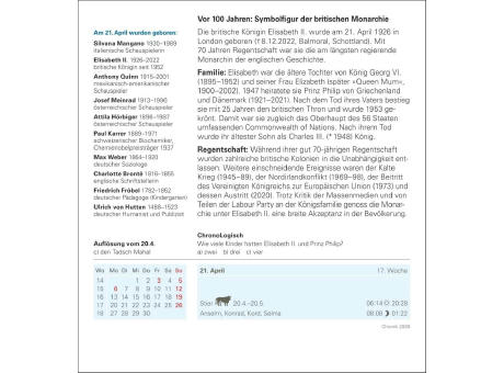 Chronik Tagesabreißkalender