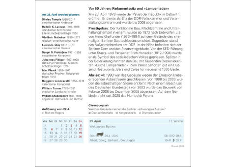 Chronik Tagesabreißkalender