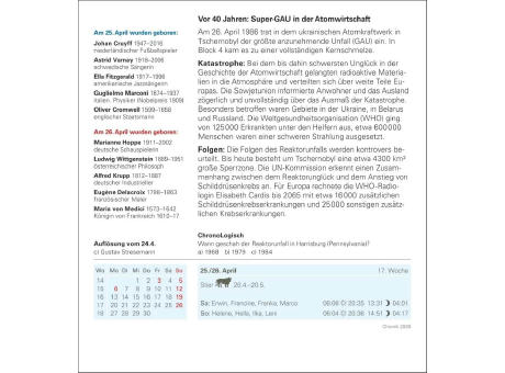 Chronik Tagesabreißkalender