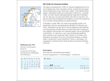 Reise Tagesabreißkalender