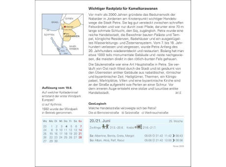 Reise Tagesabreißkalender