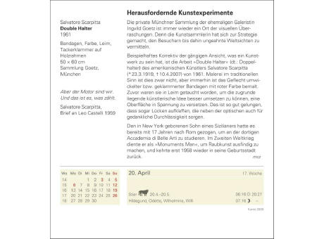 Kunst Tagesabreißkalender