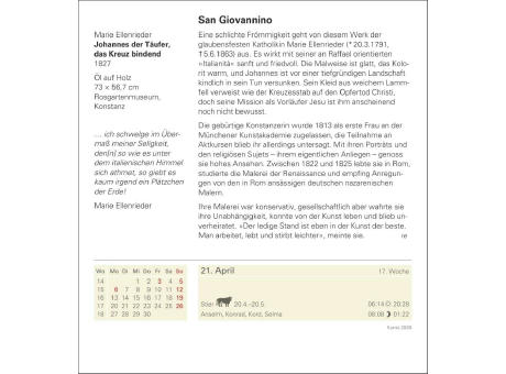 Kunst Tagesabreißkalender