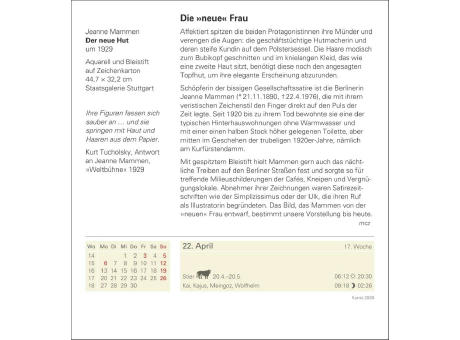 Kunst Tagesabreißkalender