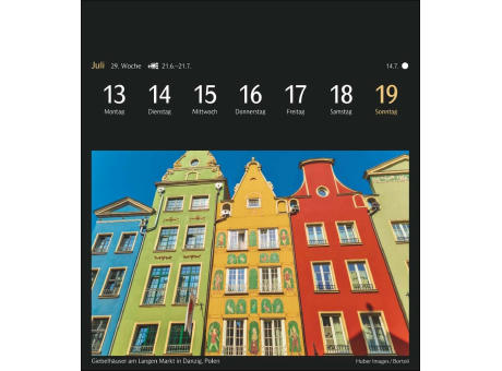 Die Welt in Farben Postkartenkalender