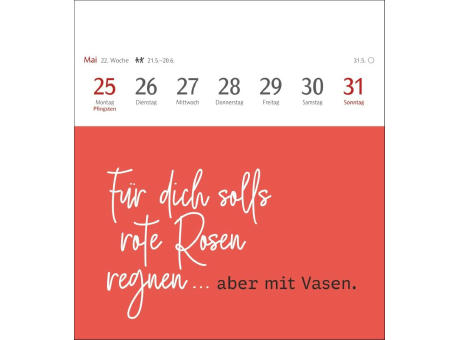 Typo-Sprüche-Kalender Postkartenkalender