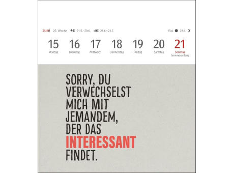 Typo-Sprüche-Kalender Postkartenkalender