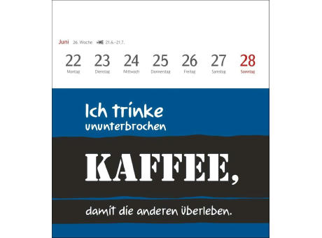 Typo-Sprüche-Kalender Postkartenkalender